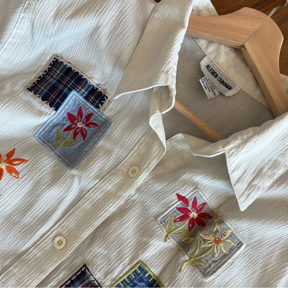 Vintage Embroidered Patchwork Shirt - Picture 3 of 6